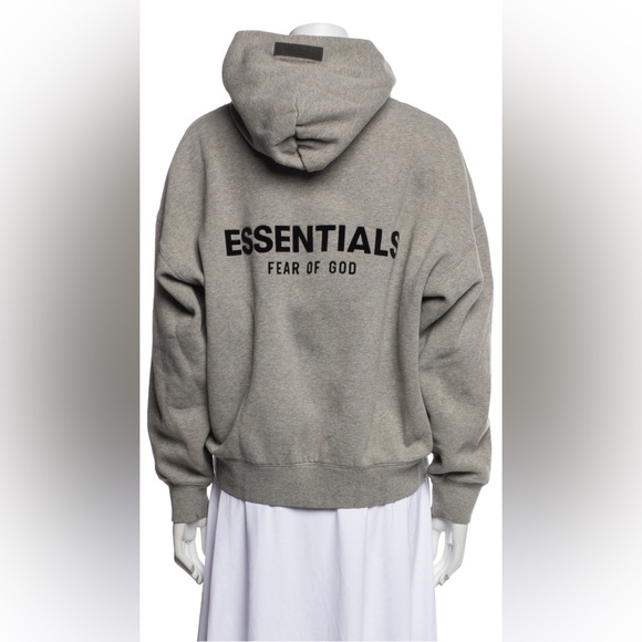 ESSENTIALS FEAR FOG GOD DARK OATMEAL PULLOVER HOODIE SIZE XS - Picture 4 of 12